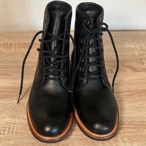 Nisolo Black Leather Heeled Boots